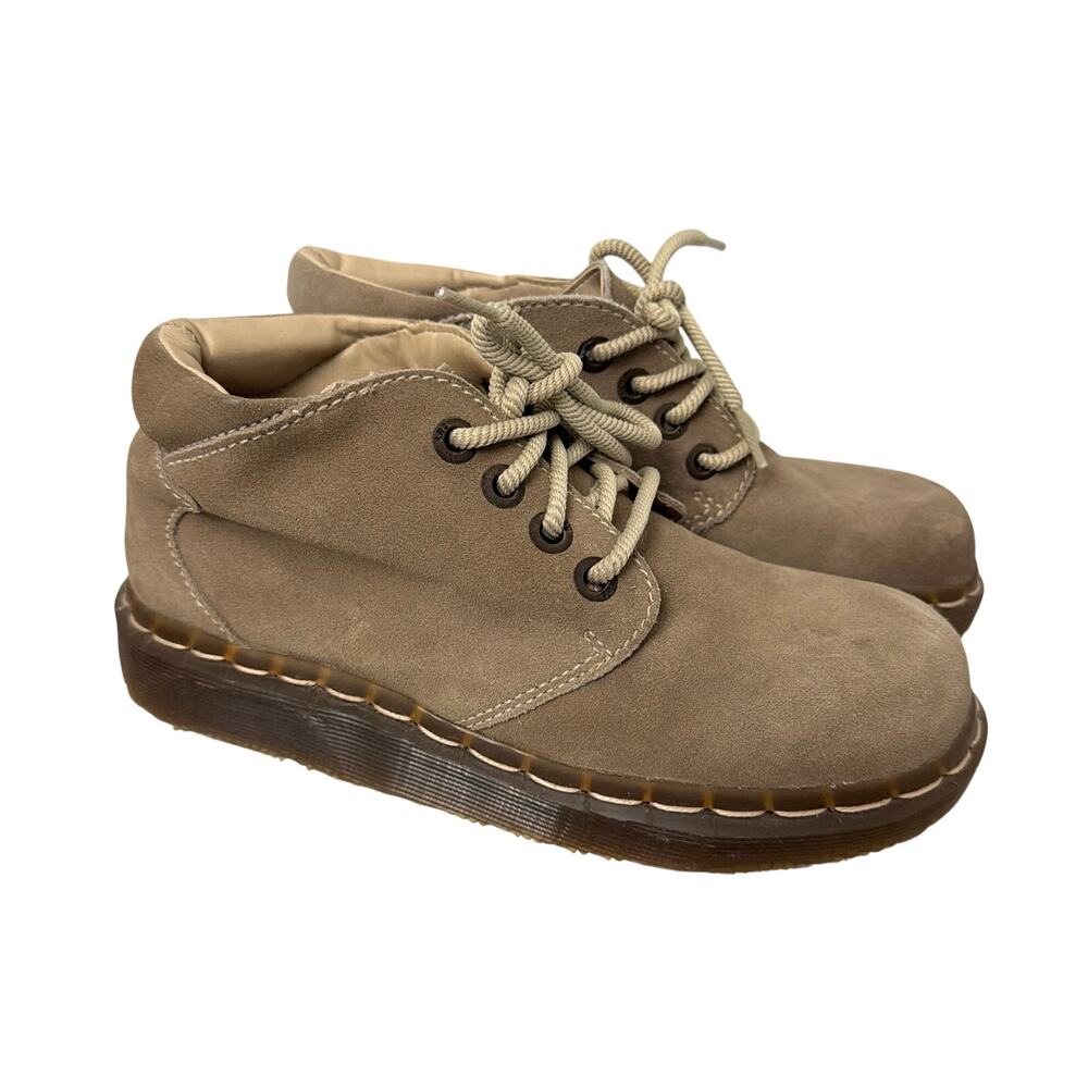 Dr Martens Boots Womens 7 US Made in England 5 UK Beige Tan Doc 2A72 Vintage